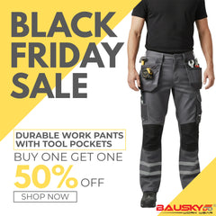 Polyester Bib Overalls for Mechanics with Pockets & Installable Knee Pads