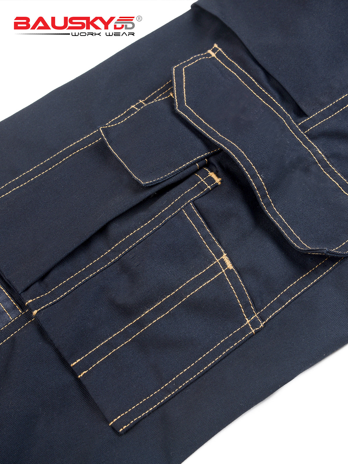 [B136] Bauskydd Pro Bib Overalls with Multi-Layered Hanging Pockets - Bauskydd Workwear 