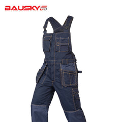 [B136] Bauskydd Pro Bib Overalls with Multi-Layered Hanging Pockets - Bauskydd Workwear 