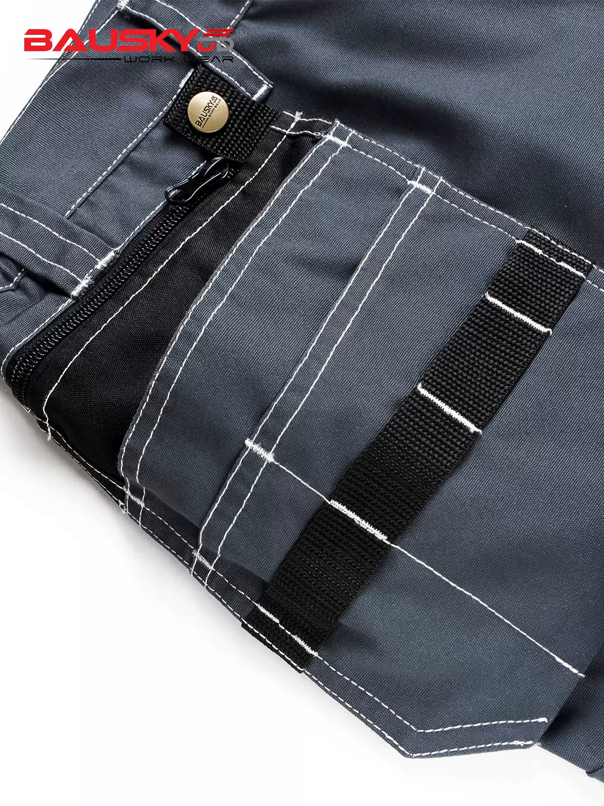 [B219] Cargo Shorts with Detachable Hanging Pockets - Bauskydd Workwear 