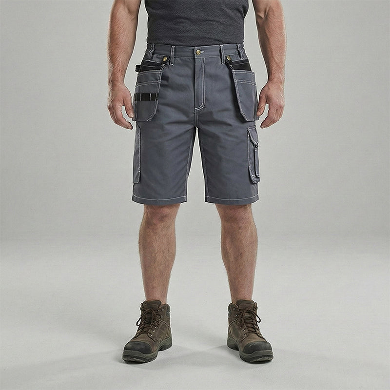 Calções de trabalho utilitários com bolsos amovíveis para ferramentas [B219]