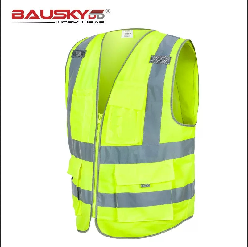 Hi-Vis Multifunctional Cargo Vest - B223 - Bauskydd Workwear 